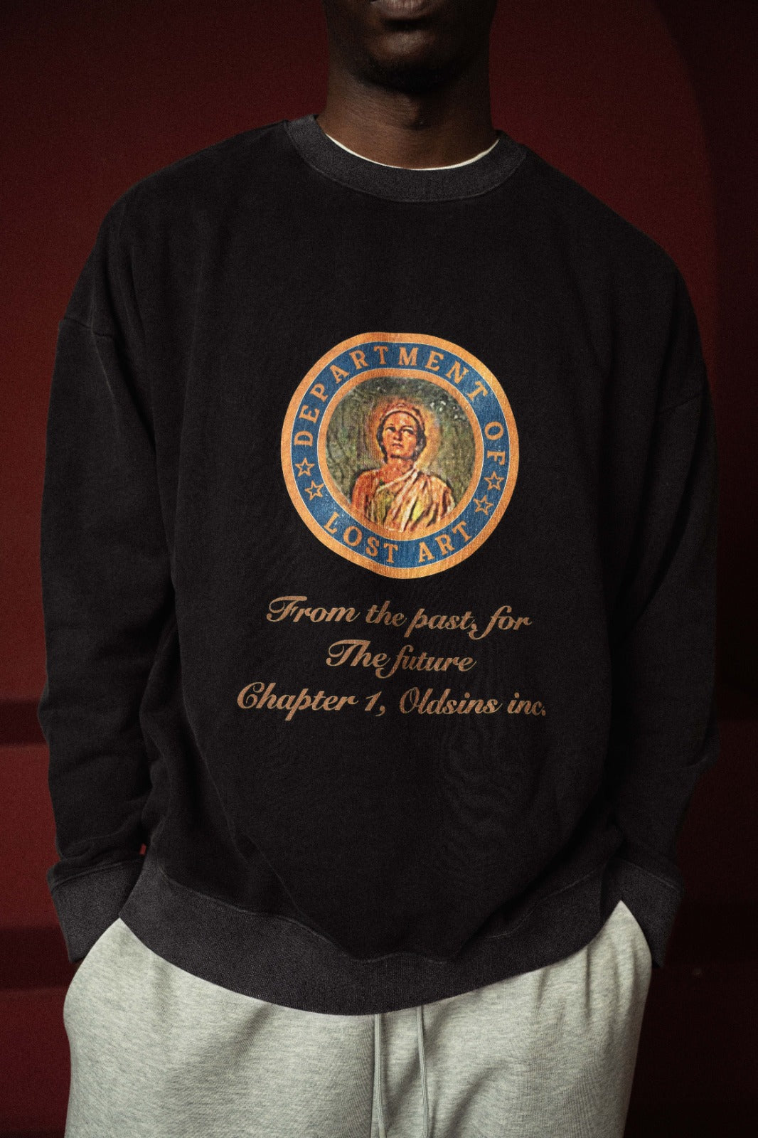DEPT. OF LOST ART CREWNECK (Vintage Black)